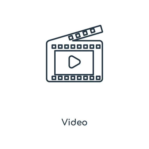 Video Ikone Trendigen Design Stil Video Symbol Isoliert Auf Weißem — Stockvektor