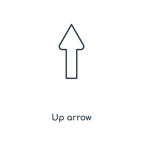 Hasta Icono Flecha Estilo Diseño Moda Arriba Icono Flecha Aislado — Vector de stock