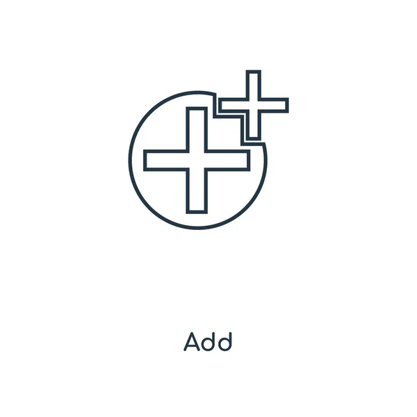 Adicionar Ícone Estilo Design Moderno Adicionar Ícone Isolado Fundo Branco — Vetor de Stock