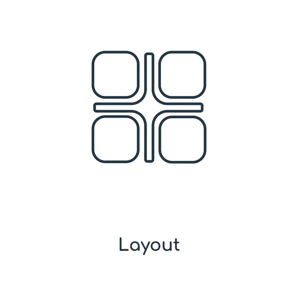 Layoutikon Trendig Designstil Layoutikon Isolerad Vit Bakgrund Layout Vektor Ikonen — Stock vektor