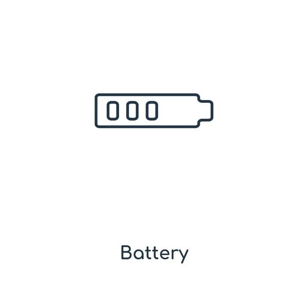 Batterie Ikone Trendigen Design Stil Akku Symbol Isoliert Auf Weißem — Stockvektor