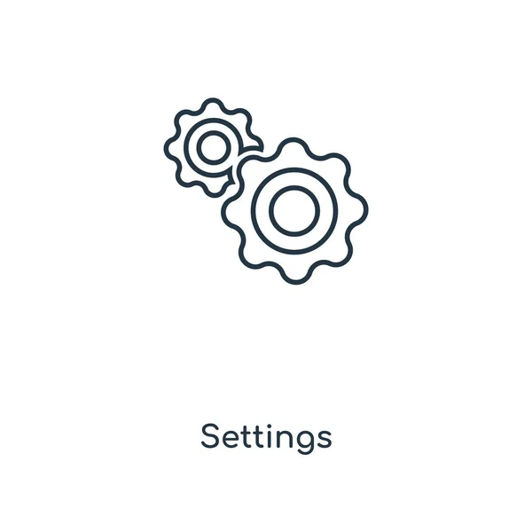 Einstellungs Symbol Trendigen Design Stil Einstellungen Symbol Isoliert Auf Weißem — Stockvektor