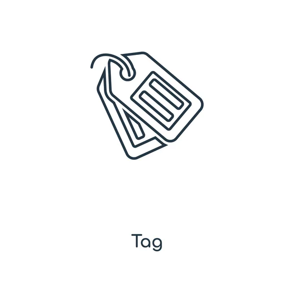 Taggningssymbol Trendig Designstil Ikonen För Ansiktstagg Isolerad Vit Bakgrund Tag — Stock vektor