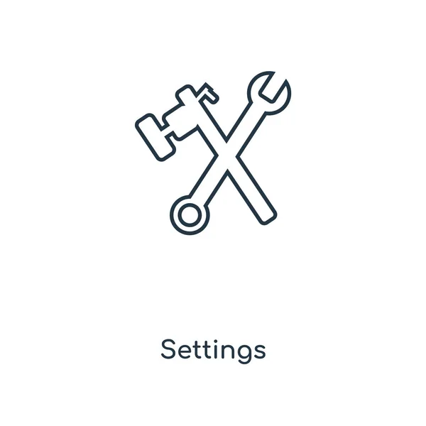 Иконка Настроек Стиле Модного Дизайна Значок Настроек Выделен Белом Фоне — стоковый вектор