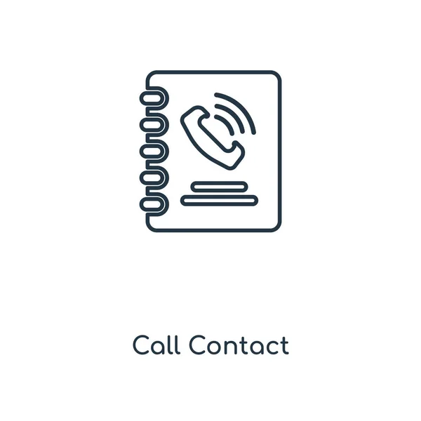 Oproep Contact Pictogram Trendy Stijl Oproep Contact Pictogram Geïsoleerd Een — Stockvector