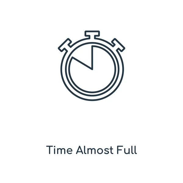 Tiempo Icono Casi Completo Estilo Diseño Moda Tiempo Icono Casi — Archivo Imágenes Vectoriales