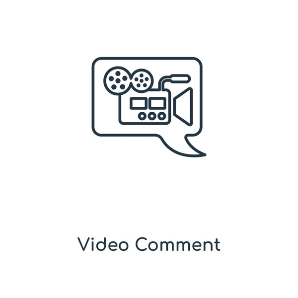 Video Kommentar Symbol Trendigen Design Stil Video Kommentar Symbol Isoliert — Stockvektor