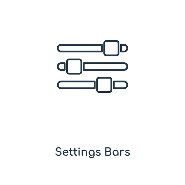 Settings Bars Icon Trendy Design Style Settings Bars Icon Isolated — Stock Vector