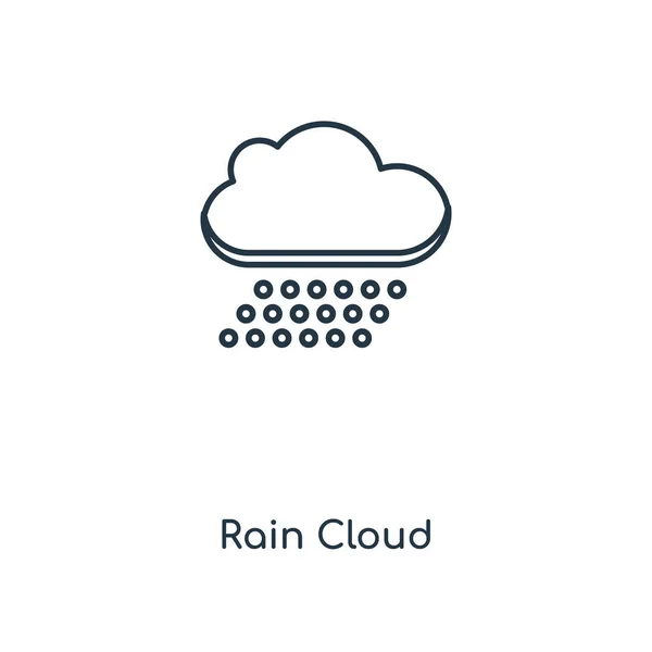 Иконка Дождевого Облака Модном Стиле Иконка Облака Дождя Выделена Белом — стоковый вектор