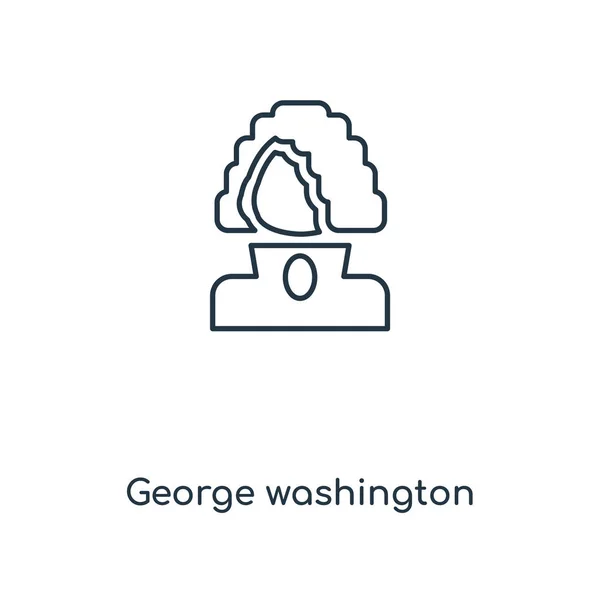 George Washington Ikonen Trendig Designstil George Washington Ikonen Isolerad Vit — Stock vektor