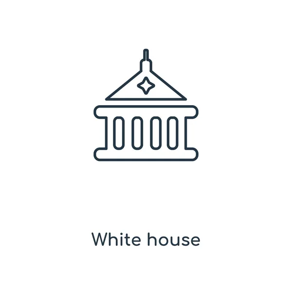 Icono Casa Blanca Estilo Diseño Moda Icono Casa Blanca Aislado — Vector de stock