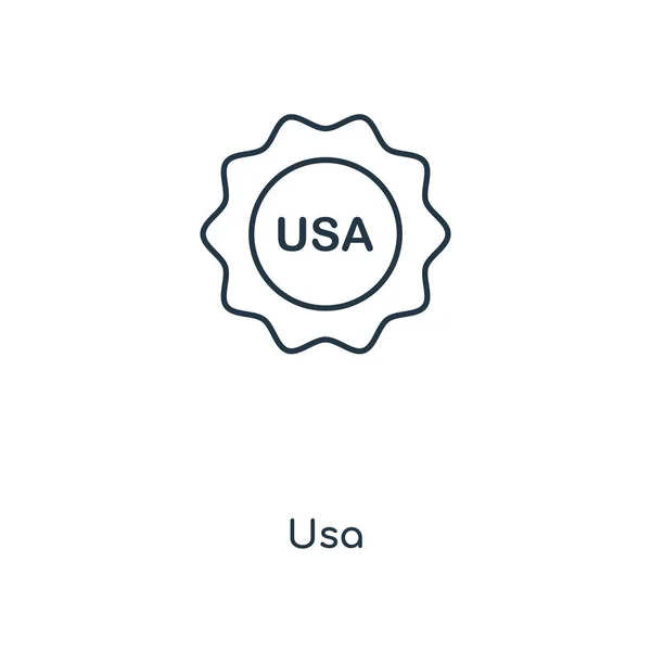 Ikon Usa Dalam Gaya Desain Trendi Ikon Usa Diisolasi Pada - Stok Vektor