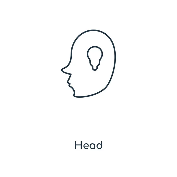 Kopf Ikone Trendigen Design Stil Kopf Symbol Isoliert Auf Weißem — Stockvektor