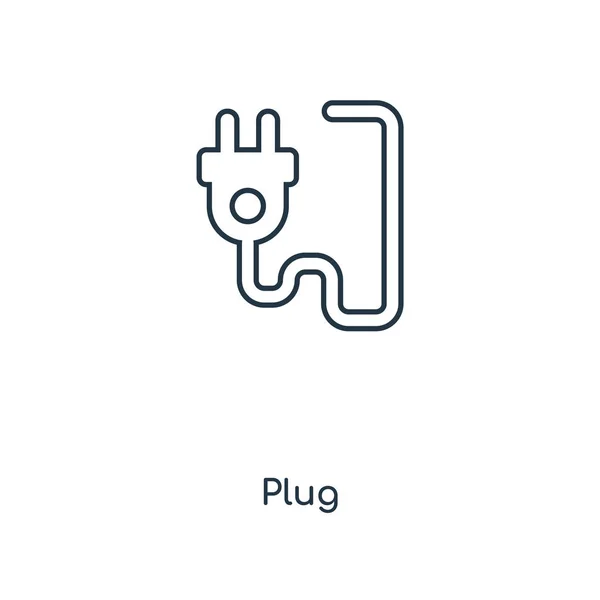 Plug Icon Trendigen Design Stil Steckersymbol Isoliert Auf Weißem Hintergrund — Stockvektor