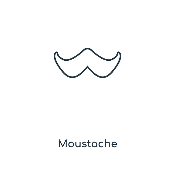 Icône Moustache Dans Style Design Tendance Icône Moustache Isolé Sur — Image vectorielle