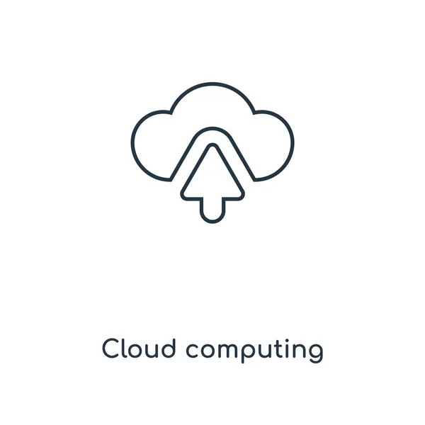 Icône Cloud Computing Dans Style Design Tendance Icône Cloud Computing — Image vectorielle