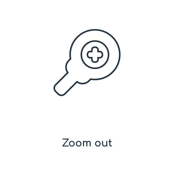 Ícone Zoom Out Estilo Design Moderno Ícone Zoom Out Isolado — Vetor de Stock
