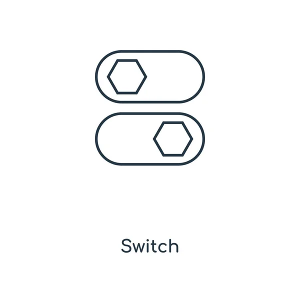 Ícone Interruptor Estilo Design Moderno Ícone Interruptor Isolado Fundo Branco —  Vetores de Stock