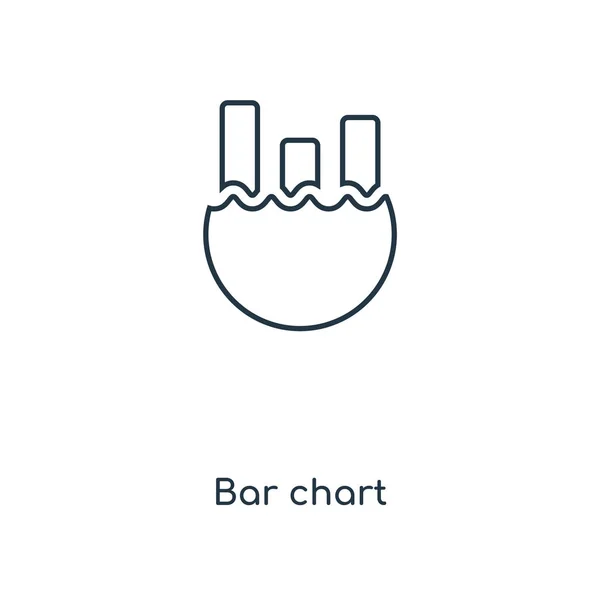 Ikonę Wykresu Słupkowego Modny Styl Wykres Słupkowy Ikona Białym Tle — Wektor stockowy