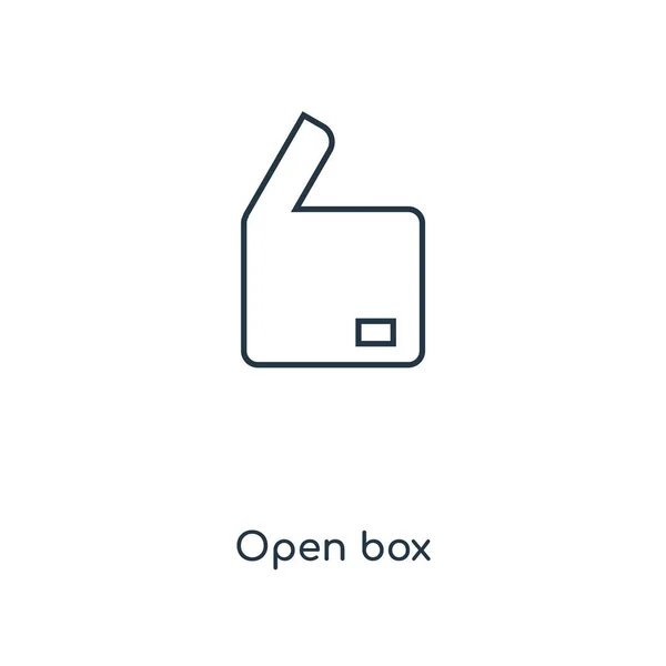 Open Box Symbol Trendigen Design Stil Open Box Symbol Isoliert — Stockvektor