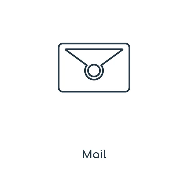 Mail Ikone Trendigen Design Stil Mail Symbol Isoliert Auf Weißem — Stockvektor