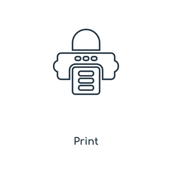 Иконка Печати Стиле Модного Дизайна Печать Значок Изолирован Белом Фоне — стоковый вектор