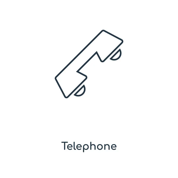 Telefonikonen Trendig Designstil Telefonikonen Isolerad Vit Bakgrund Telefon Vektor Ikonen — Stock vektor
