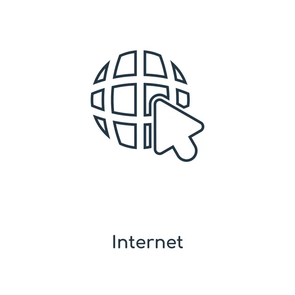 Icono Internet Estilo Diseño Moda Icono Internet Aislado Sobre Fondo — Vector de stock