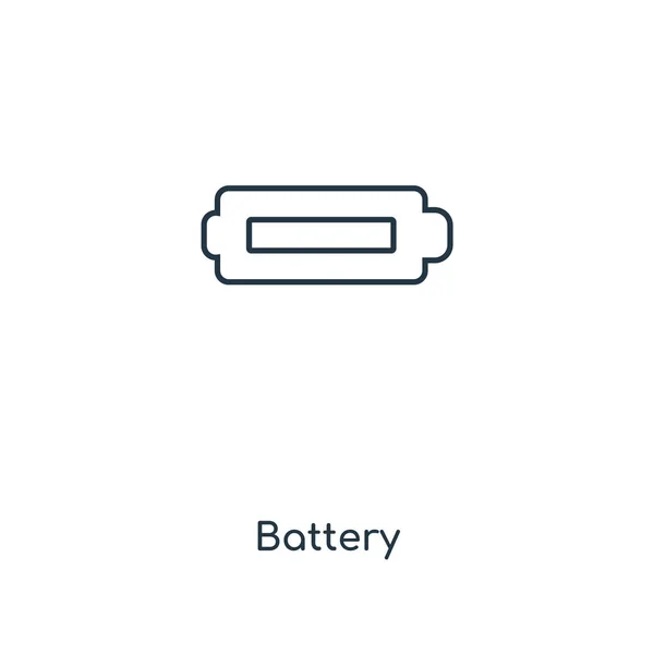 トレンディなデザイン スタイルのバッテリ アイコン バッテリ アイコンは 白い背景で隔離 バッテリーの Web サイト アプリ — ストックベクタ