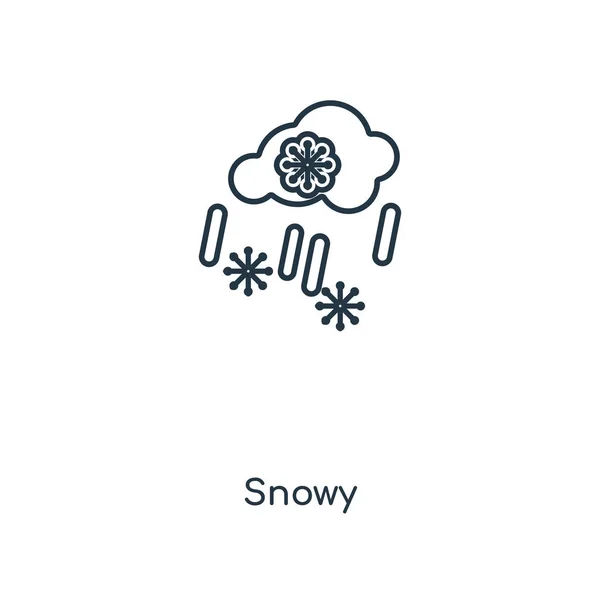Χιονισμένο Εικονίδιο Στην Μοντέρνα Στυλ Σχεδιασμού Χιονισμένο Εικονίδιο Που Απομονώνονται — Διανυσματικό Αρχείο