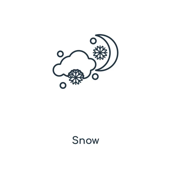 Χιόνι Εικονίδιο Στην Μοντέρνα Στυλ Σχεδιασμού Χιόνι Εικονίδιο Που Απομονώνονται — Διανυσματικό Αρχείο
