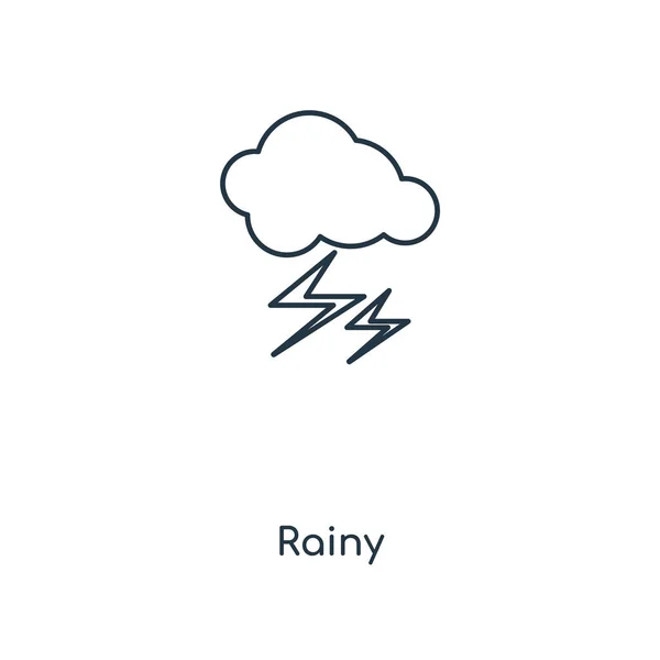 Дождевая Икона Модном Стиле Дизайна Дождевая Иконка Белом Фоне Дождливый — стоковый вектор