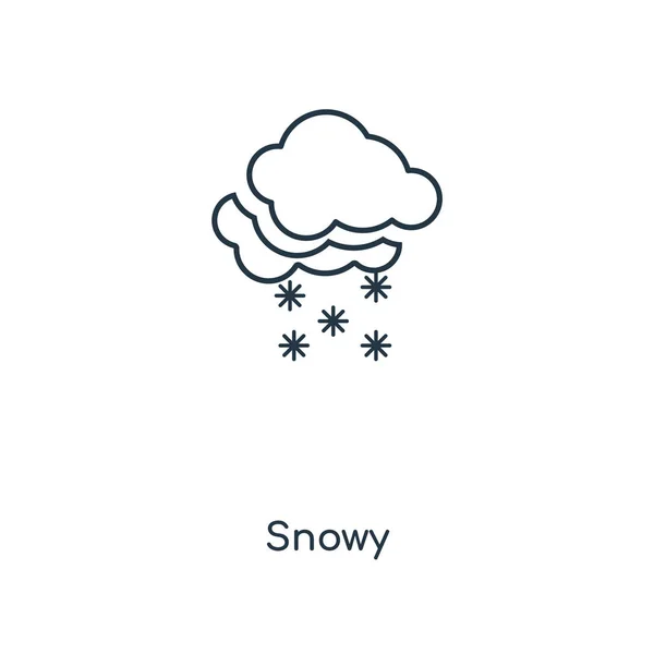 Verschneite Ikone Trendigen Design Stil Schneebedecktes Symbol Isoliert Auf Weißem — Stockvektor