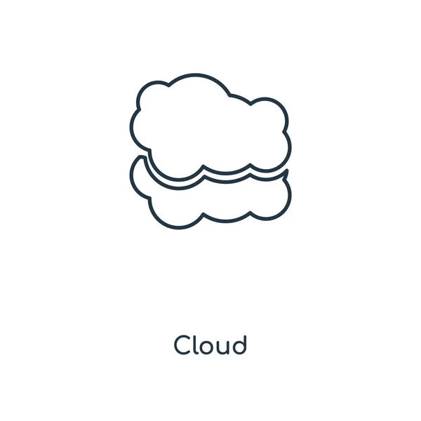 Icono Nube Estilo Diseño Moda Icono Nube Aislado Sobre Fondo — Vector de stock