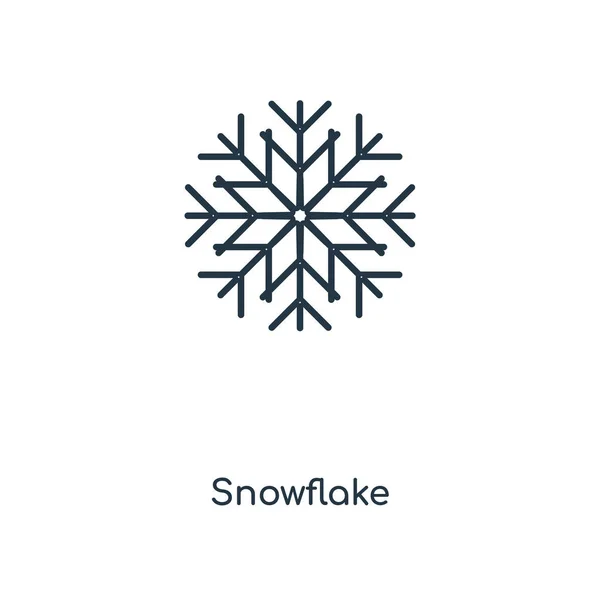 Sněhová Vločka Ikona Módní Design Stylu Sněhová Vločka Ikona Izolovaných — Stockový vektor