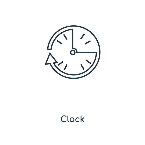 时尚设计风格的时钟图标 在白色背景上隔离的时钟图标 时钟矢量图标简单和现代平面符号为网站 应用程序 时钟图标向量例证 Eps10 — 图库矢量图片
