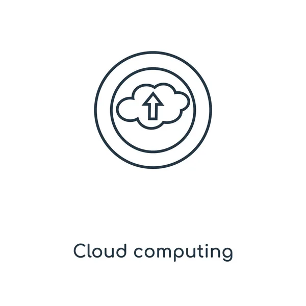 Cloud Computing Ikone Trendigen Design Stil Cloud Computing Symbol Isoliert — Stockvektor