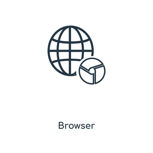 Icono Del Navegador Estilo Diseño Moda Icono Del Navegador Aislado — Archivo Imágenes Vectoriales