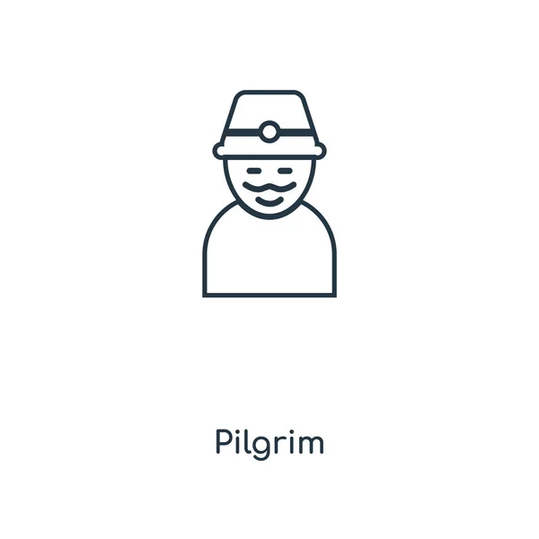Pilgrim Icon Trendy Design Style Pilgrim Icon Isolated White Background Stock Vector