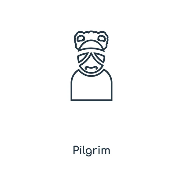 Pilgrim Icon Trendy Design Style Pilgrim Icon Isolated White Background Stock Vector