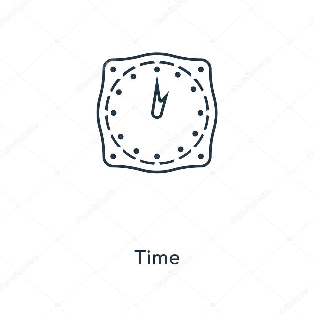 time icon in trendy design style. time icon isolated on white background. time vector icon simple and modern flat symbol for web site, mobile, logo, app, UI. time icon vector illustration, EPS10.
