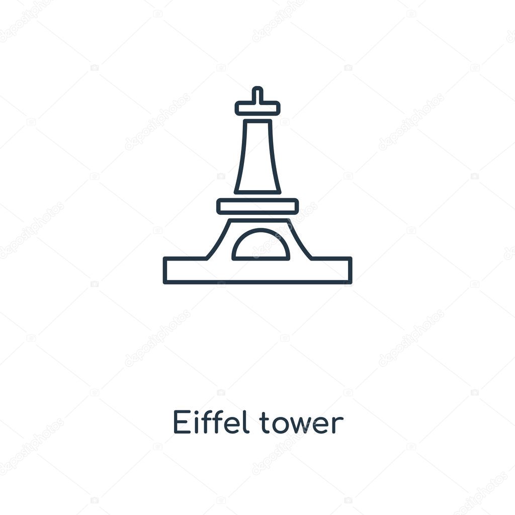 eiffel tower icon in trendy design style. eiffel tower icon isolated on white background. eiffel tower vector icon simple and modern flat symbol for web site, mobile, logo, app, UI. eiffel tower icon vector illustration, EPS10.