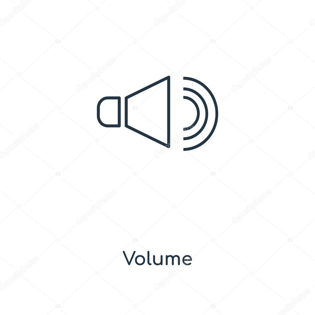 volume icon in trendy design style. volume icon isolated on white background. volume vector icon simple and modern flat symbol for web site, mobile, logo, app, UI. volume icon vector illustration, EPS10.
