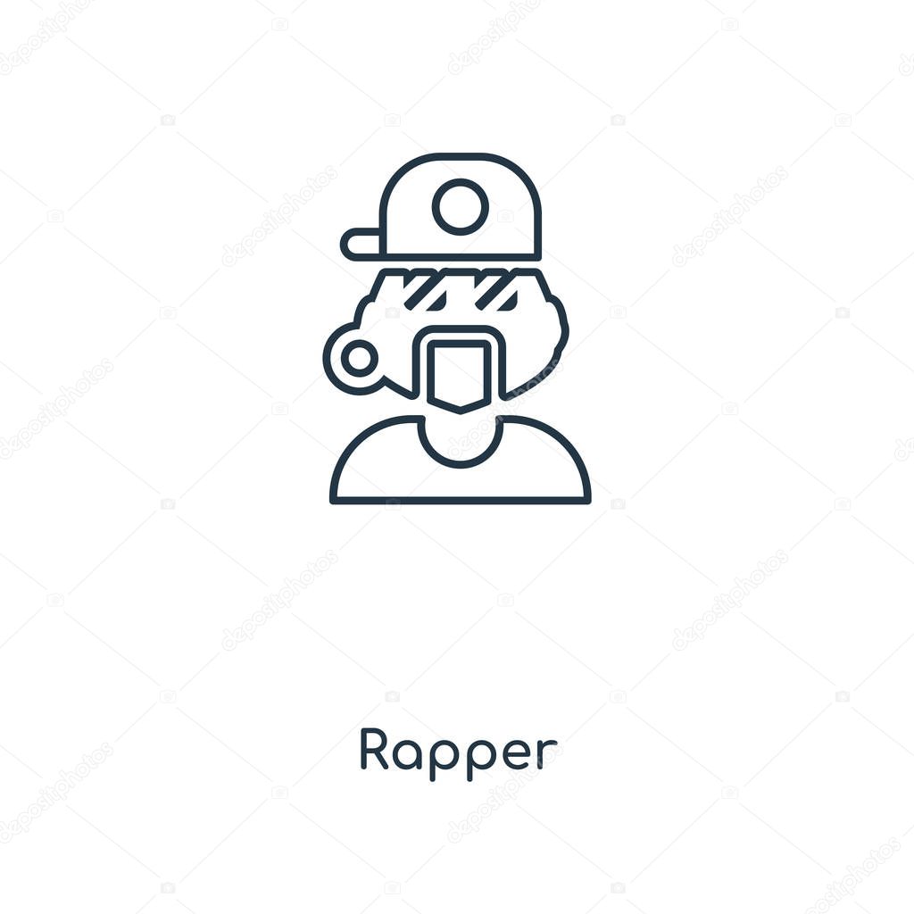 rapper icon in trendy design style. rapper icon isolated on white background. rapper vector icon simple and modern flat symbol for web site, mobile, logo, app, UI. rapper icon vector illustration, EPS10.