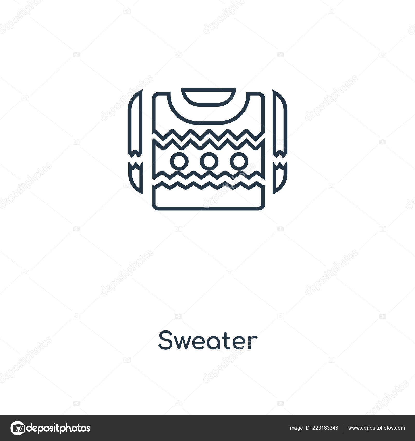 Icone Pull Dans Style Design Mode Icone Pull Isole Sur Image Vectorielle Par Topvectorstock C Illustration 223163346