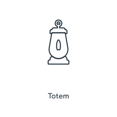 modaya uygun bir tasarım stili totem simgesini. Beyaz arka plan üzerinde izole totem simgesi. Totem vektör simgesi basit ve modern düz simgesi web sitesi, mobil, logo, app, UI. Totem simge vektör çizim, Eps10.