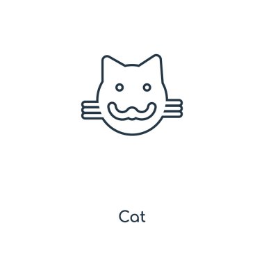 modaya uygun bir tasarım tarzı kedi simgesi. Beyaz arka plan üzerinde izole kedi simgesi. kedi vektör simgesi basit ve modern düz simgesi web sitesi, mobil, logo, app, UI. kedi simge vektör çizim, Eps10.