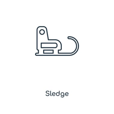 modaya uygun bir tasarım tarzı kızak simgesi. Beyaz arka plan üzerinde izole kızak simgesi. kızak vektör simgesi basit ve modern düz simgesi web sitesi, mobil, logo, app, UI. kızak simge vektör çizim, Eps10.