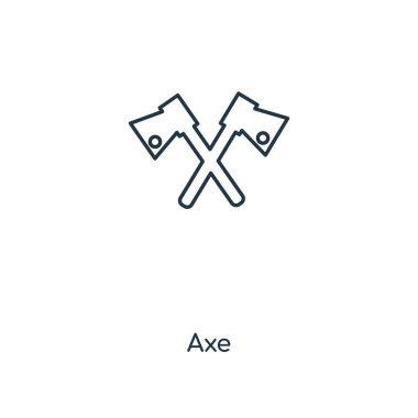 modaya uygun bir tasarım tarzı balta simgesi. Beyaz arka plan üzerinde izole balta simgesi. balta vektör simgesi basit ve modern düz simgesi web sitesi, mobil, logo, app, UI. balta simge vektör çizim, Eps10.