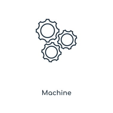 modaya uygun bir tasarım tarzı makine simgesi. Beyaz arka plan üzerinde izole makine simgesi. makine vektör simgesi basit ve modern düz simgesi web sitesi, mobil, logo, app, UI. makine simge vektör çizim, Eps10.